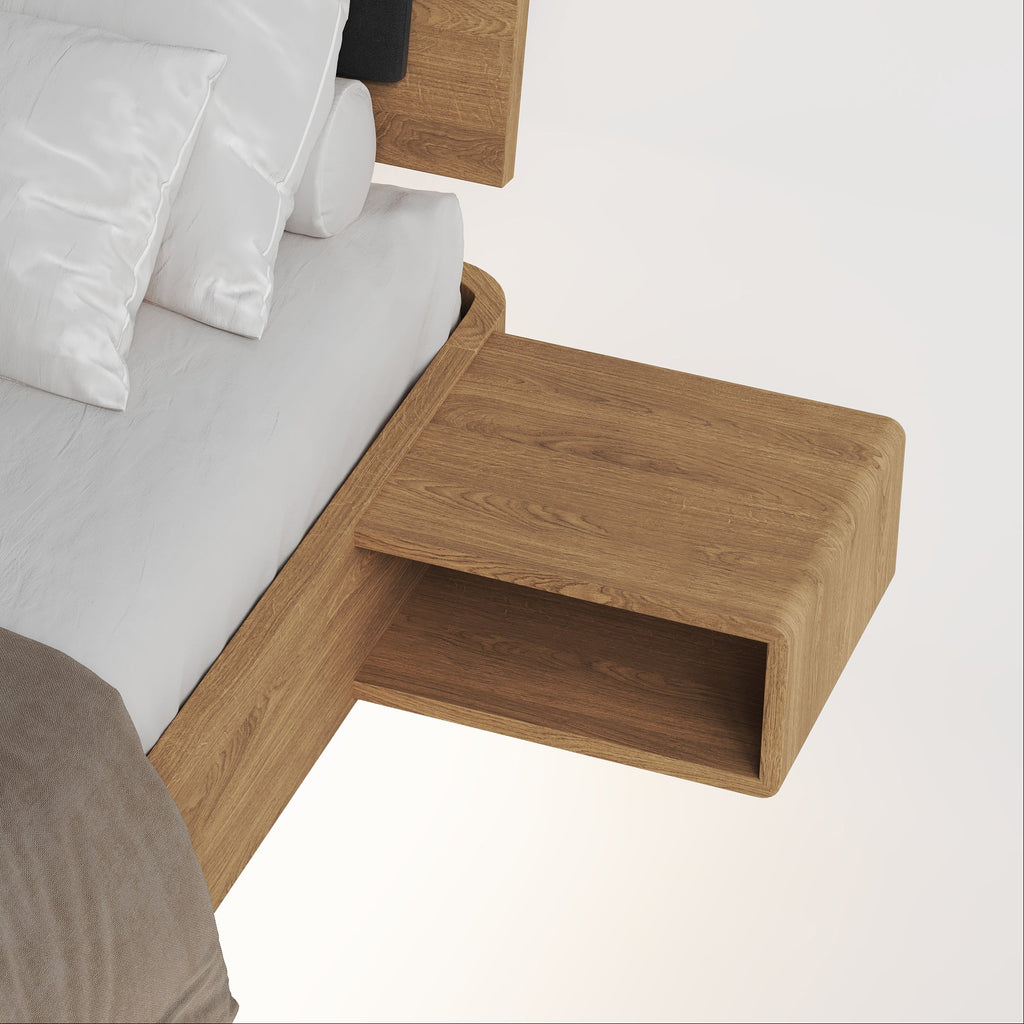 Integrated Bedside Natural Oak (set of 2)