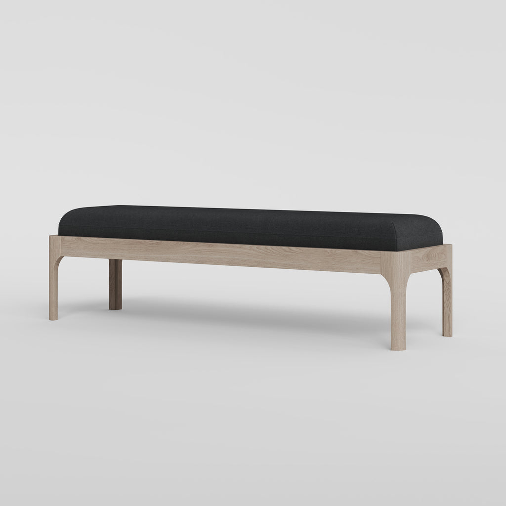 Bedroom Bench Stained Brown Oak