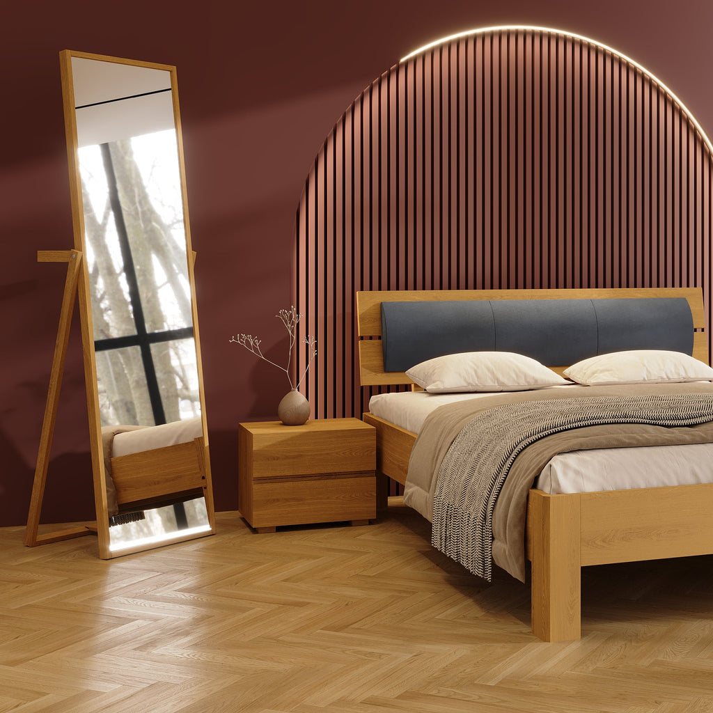 Bayamo Floor Mirror Natural Oak