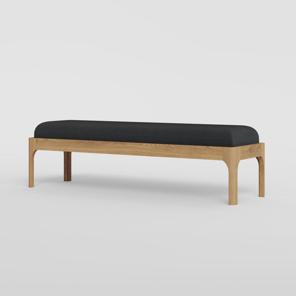 Bedroom Bench Stained Brown Oak