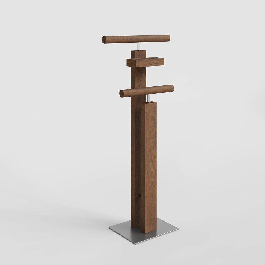 Valet Stand Stained Brown Oak