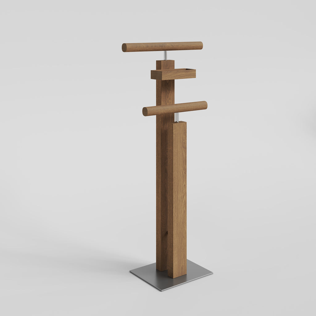 Valet Stand Stained Brown Oak