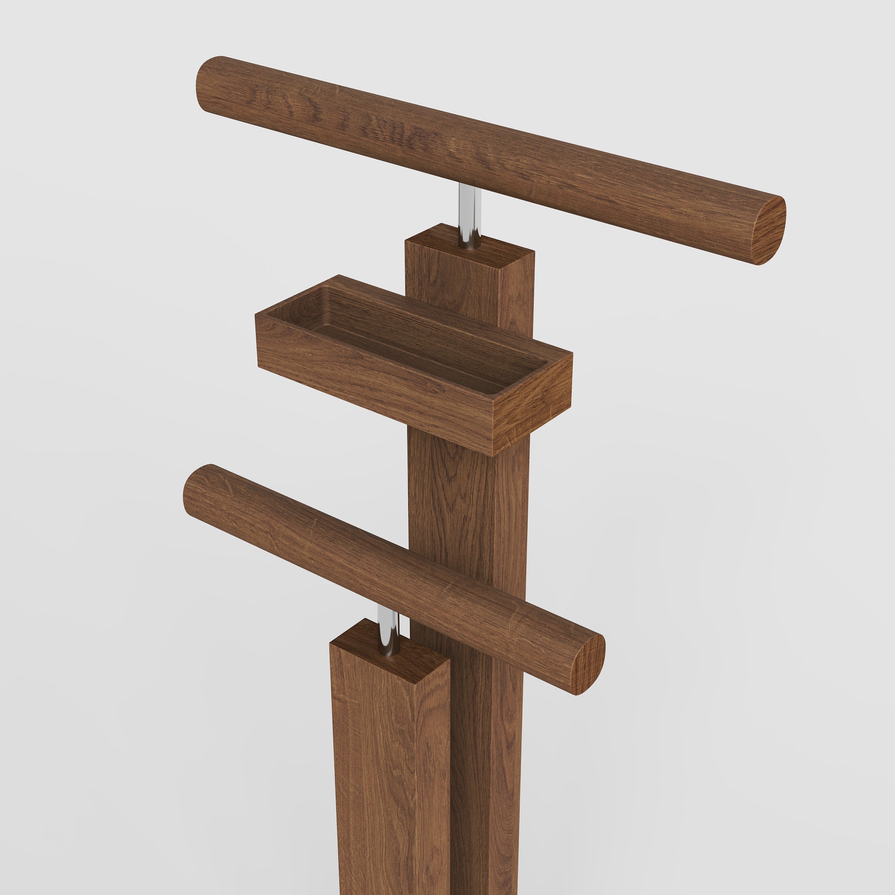 Valet Stand Stained Brown Oak