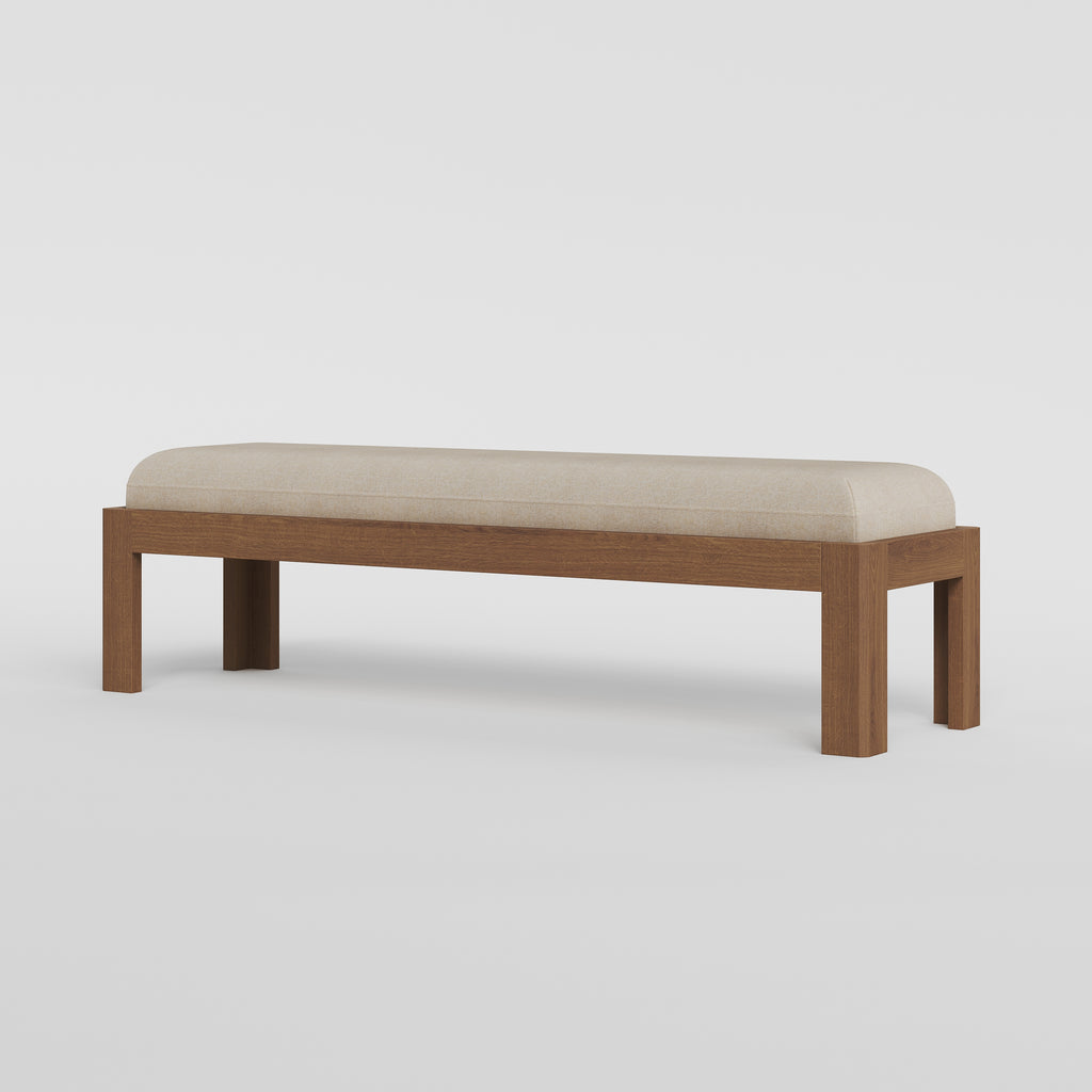 Bayamo Bedroom Bench Stained Brown Oak