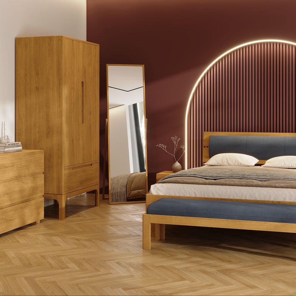 Bayamo Floor Mirror Natural Oak