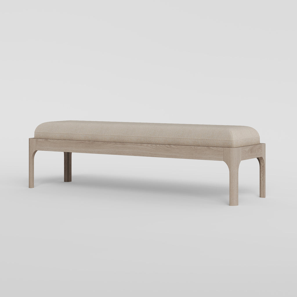 Bedroom Bench Stained Brown Oak