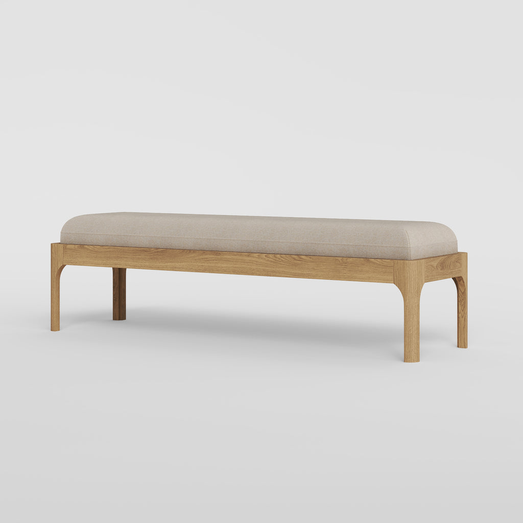 Bedroom Bench Stained Brown Oak