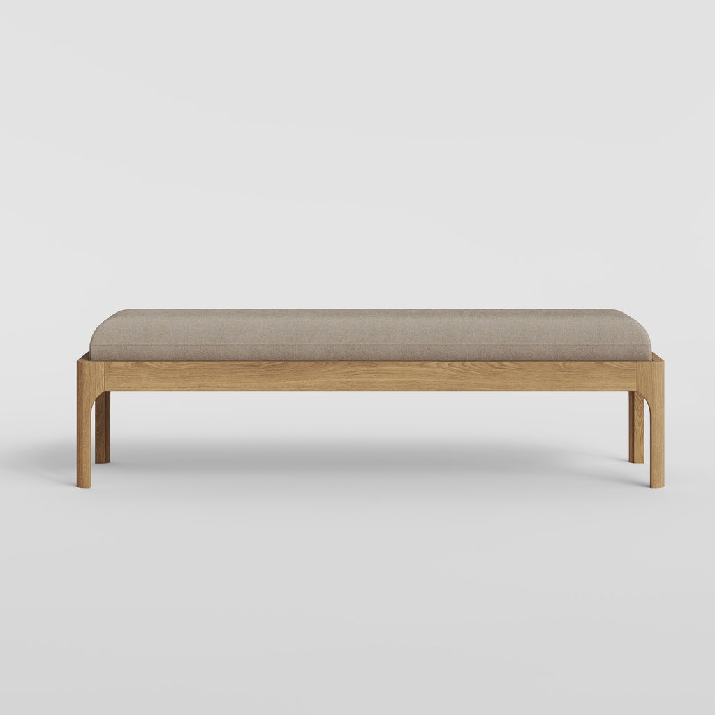 Bedroom Bench Stained Brown Oak