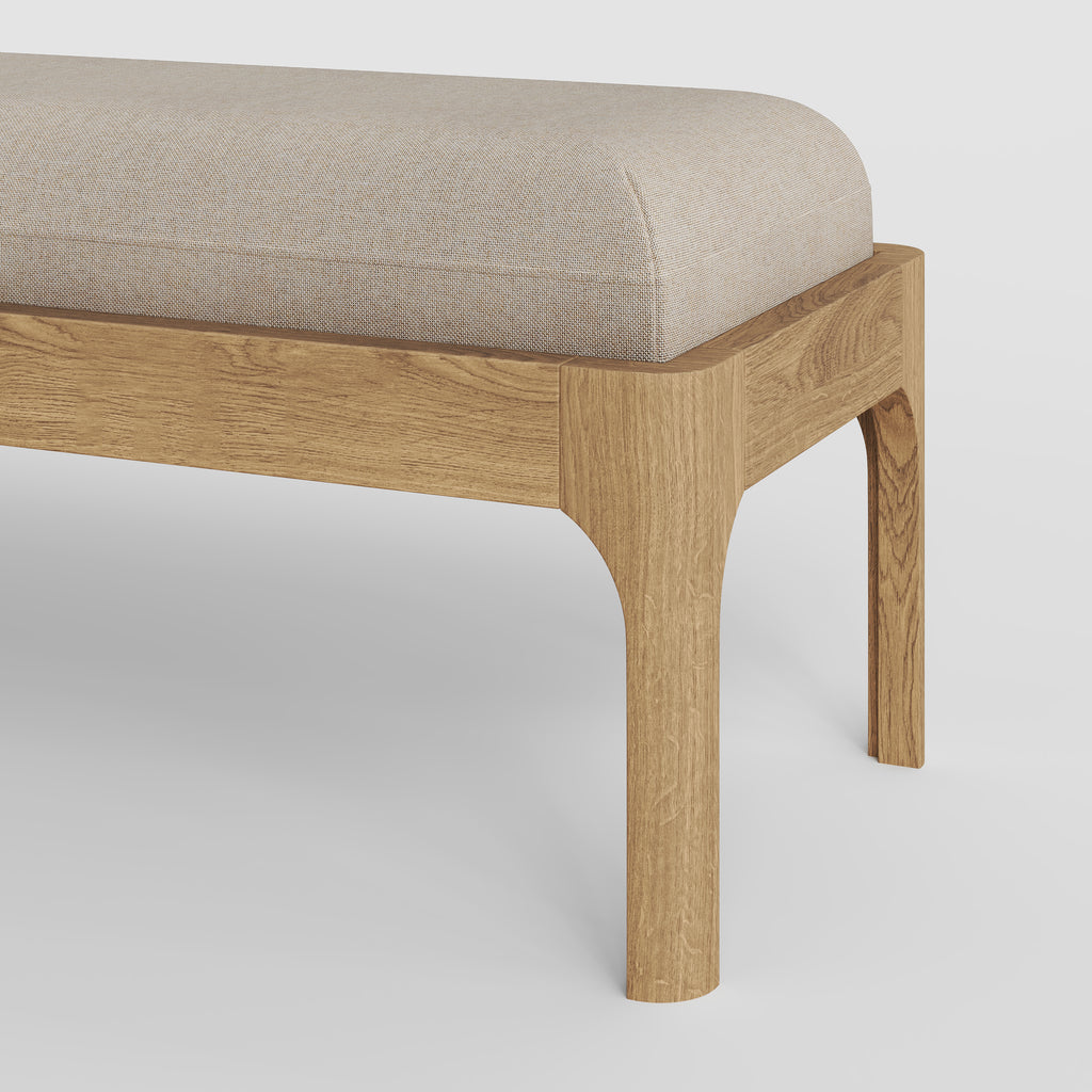 Bedroom Bench Stained Brown Oak