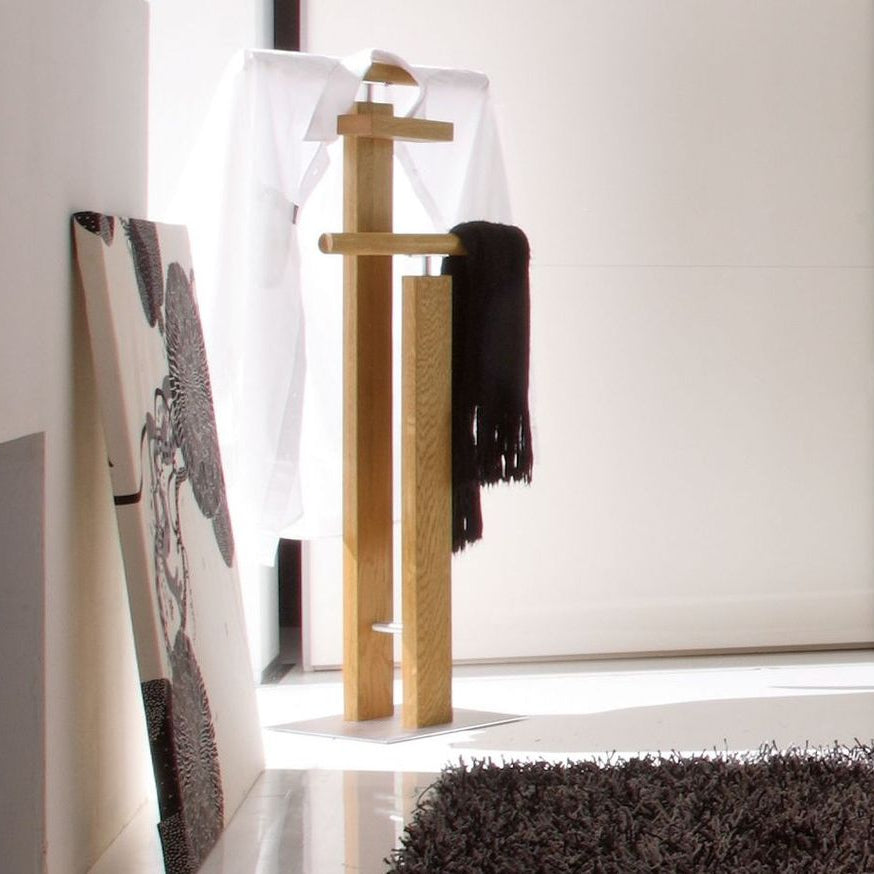 Valet Stand Stained Brown Oak