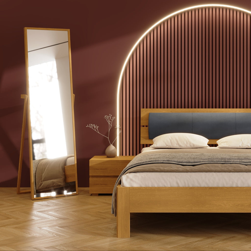 Bayamo Floor Mirror Natural Oak