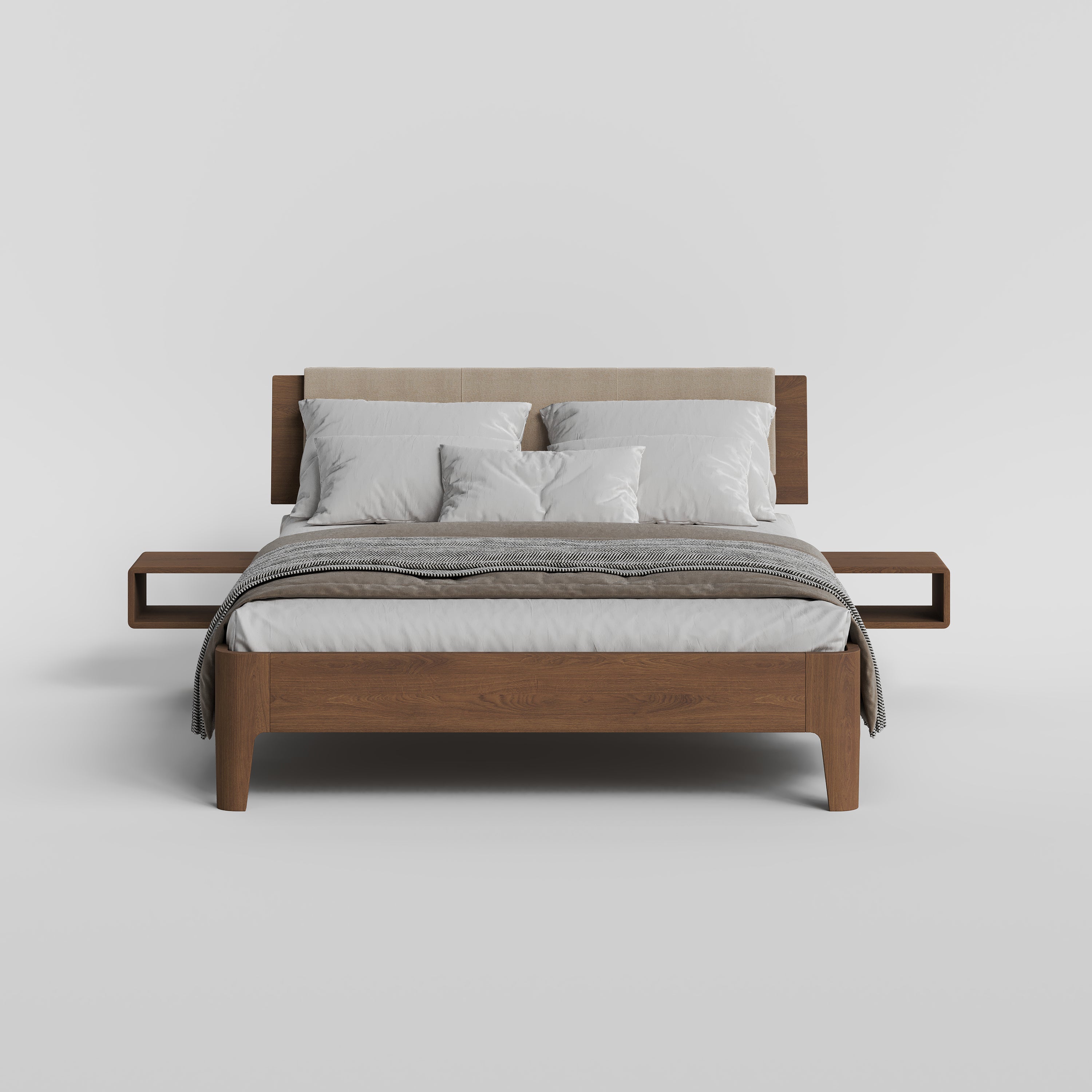 Integrated Bedside Natural Oak (set of 2)